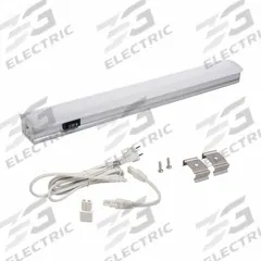 LED Strip Light: 12 in Lg, 435 lm, 3000K, 4.4 W, Plug-In, Silver, Aluminum, 1 in Ht, 120V AC (MPN ZX513-HL-WW-9). Key specifications — attr1262778: 120V AC; attr1262749: Plug-In; attr1262754: Integrated LED; attr1262758: Aluminum; attr1262760: Yes; attr1262765: LED; attr1262776: High/Low/Off; attr1262780: 3000K.