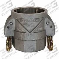 Cam and Groove Coupling: 2 in Coupling Size, 2 in Hose Fitting Size, 2 in -11-1/2 Thread Size, FNPT (MPN QCG-D200). Key specifications — Thread Size: 2 in -11-1/2; Fitting Type: FNPT; Gasket Material: Nitrile; Brand: CONTINENTAL.