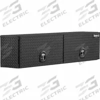 BUYERS PRODUCTS Topside Truck Box: Topside Truck Box, Double Flip-Up Doors Lid, T-Handle Compression (MPN 1722351). Key specifications — Brand: BUYERS PRODUCTS; Color: Matte Black; Lock Type: Keyed.
