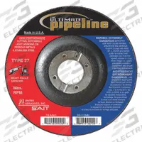 SAIT Cut-Off & Grinding Wheel: Type 27, 4 1/2" x 1/8" x 5/8"-11, Zirconia Alumina, 24 Grit (MPN 20120). Key specifications — Series: The Ultimate Pipeline; Brand: UNITED ABRASIVES-SAIT.