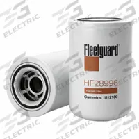 FLEETGUARD Automotive Hydraulic Filter: Hydraulic Fluid, 2"-16 Thread Size, Spin-On, 4 in Overall Ht (MPN HF28996). Key specifications — Media Material: Cellulose; Brand: FLEETGUARD; Compatible Fluid Type: Hydraulic Fluid; Compatible Vehicle Make: Grove; Thread Size: 2"-16.