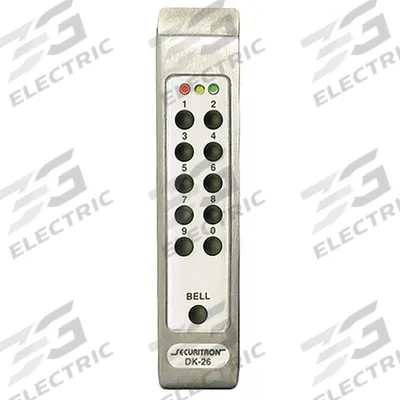 SECURITRON Keyless Access Control Keypad: 7 in Ht, 7/8 in Dp, 1 1/2 in Wd, Stainless Steel - Keypads