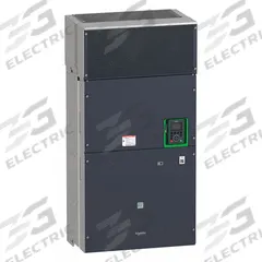 SCHNEIDER Variable Frequency Drive: In Phase Three, Out Phase Three, 500 hp, IP21, No Bypass, Black (MPN ATV630C31N4). Key specifications — Style: Compact; Color: Black/Blue/Gray; Output Phase: Three.