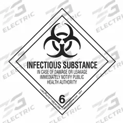 LABELMASTER DOT Container Label: 3 15/16 in x 3 15/16 in, 3 15/16 in Label Ht, 3 15/16 in Label Wd (MPN LR17). Key specifications — Brand: LABELMASTER; Message: Infectious Substance in Case of Damage or Leakage Immediately Notify Public Health Authority.