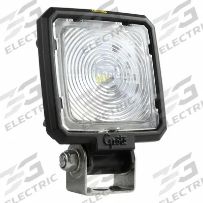 GROTE E90 1000lm Fresnel R23: Square, Flood, LED, Hardwired, Black, 3 5/8 in Overall Wd - Vehicle Floodlights