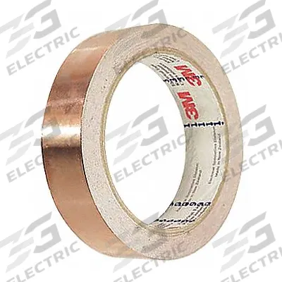 3M Conductive Electrical Tape: 3/4 in Wd, 18 yd Lg, 2.6 mil Thick, 600 V Volt Rating - General Purpose Foil Electrical Tape