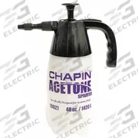 CHAPIN Handheld Sprayer: Spot, 3/8 gal Tank, Poly Tank, 3 ft Max Spray Distance, 60 psi, Adj Nozzle (MPN 10027). Key specifications — Brand: CHAPIN; Chemical Compatibility: Acetone Dye; Tank Material: Poly.