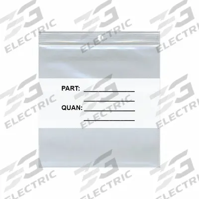 APPROVED VENDOR Reclosable Bag: PARTS & QUANTITY, 2 mil Thick, 3 in Wd, 4 in Lg, Flat Pack - Preprinted PARTS & QUANTITY Poly Bags