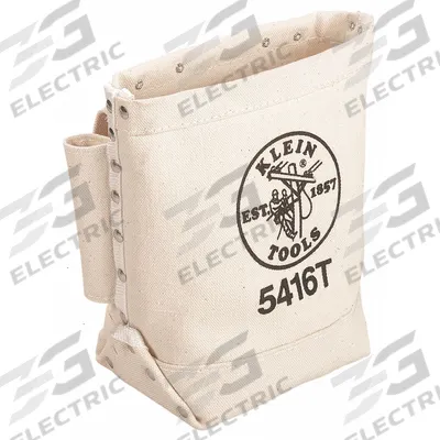 KLEIN TOOLS Tool Pouch: For 3 in Belt Wd - Max, 1 Pockets, Tan - Canvas Tool Pouches