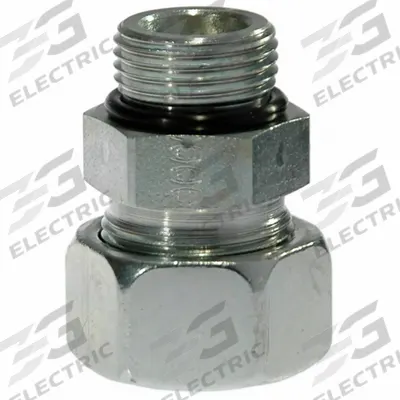 ERMETO Compression Fitting Adapter: 20 mm OD Size, 3/4-16UNF-2A Thread Size, ORB - Flareless Bite-Type Steel Compression Fittings