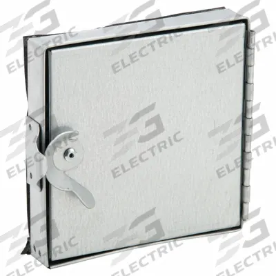 Dayton Duct Access Door: 6 in x 6 in, 24 ga, Steel, Single Cam, Tab-In Hinge - Flat Access Doors