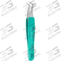 EXCELTA Tweezers: Flat, Bent Tip, 0.004 in Tip Thick (MPN 6-SA-ET). Key specifications — attr1002345: EXCELTA; attr1002348: Stainless Steel; attr1002361: 7-SA; attr1024781: Ergonomic.