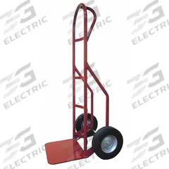 DAYTON General Purpose Hand Truck: 800 lb, Single-Loop Handle, Red, Steel, Pneumatic, 10 in Wheel (MPN 21U671). Key specifications — Brand: DAYTON; Color: Red.