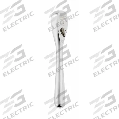 MILWAUKEE Hand Ratchet: Pear, Reversible, 5 in Overall Lg, Chrome, 4° Min Arc Swing - Standard-Head Ratchets