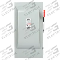 SIEMENS Safety Switch: Fusible, 200 A, Three Phase, 600V AC, Galvanized Steel, Indoor (MPN HF364J). Key specifications — Brand: SIEMENS.