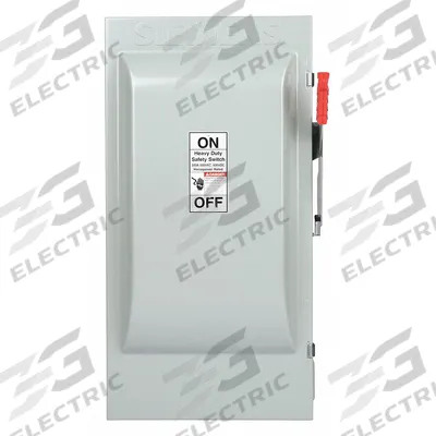 Siemens Safety Switch: Fusible, 200 A, Three Phase, 600V AC, Galvanized Steel - Fusible Safety Switches