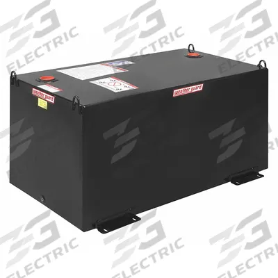 WEATHER GUARD Transfer Tank: Black, Rectangle, 100 gal Capacity, Steel, 12 ga Thick - Rectangular Liquid Transfer Tanks