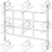 PRIME-LINE Window Security Guard: Fixed, 23 1/2 in to 38 in, 21 1/4 in Ht, 4 Bars, White, Inside (MPN S 4764). Key specifications — Brand: PRIME-LINE; Material: Carbon Steel; Mounting Location: Inside; Adjustability: Fixed; Color: White.