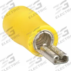GRAINGER Wire Disconnect: Female Socket, Yellow, Vinyl, Partial Coverage, 12 AWG – 10 AWG Wire Size (MPN 24C909). Key specifications — attr1307035: GRAINGER; attr1307036: 24C909.