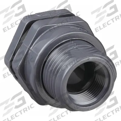 HAYWARD Bulkhead Tank Fitting: PVC Body, 1 1/2 in Female NPT Threaded Inside - PVC Through-Wall Fittings