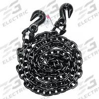 DAYTON Chain Sling: 3/8 in Chain Trade Size, 80 Chain Grade, Grab Hook, Steel, Fixed, 10 ft Sling Lg (MPN 2UKE3). Key specifications — Hook Type Included: Grab Hook; Brand: DAYTON.