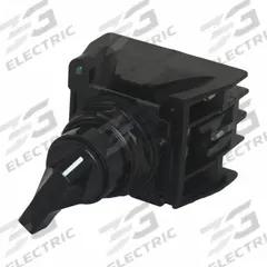 EATON Selector Switch: Off, Short Lever, No Third Position, Off, E34, 30 mm Panel Mounting Hole Dia (MPN E34EX722BK). Key specifications — Action: Maintained/Maintained; Operator Head Type: Short-Handled Knob; Operator Illumination: Non-Illuminated; Series: E34; Brand: EATON.