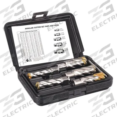 APPROVED VENDOR Annular Cutter Set: 2 in Max Cutting Dp, Pilot Pin Included - Annular Cutter Sets