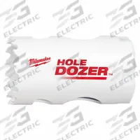 MILWAUKEE Hole Saw: 1 1/4 in Saw Dia., 3.5 Teeth per Inch, 1 5/8 in Max. Cutting Dp, Bi-Metal (MPN 49-56-0062). Key specifications — attr1098070: 3.5; attr1098087: MILWAUKEE.