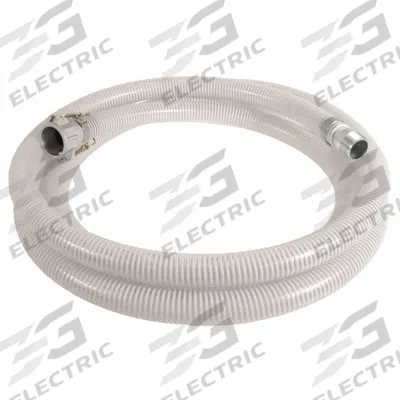 APPROVED VENDOR Suction and Discharge Hose: 1 1/2 in Hose Inside Dia., 90 psi, Clear/White - PVC Water Suction & Discharge Hose Assemblies with PVC Helix Reinforcement