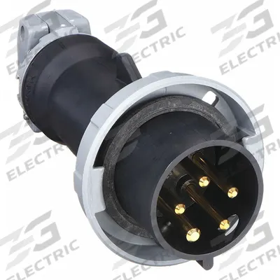 HUBBELL Pin and Sleeve Plug: Black, 347/600V AC, Three Phase, 30 A, 4 Pole, 5 Wire - Watertight Plugs