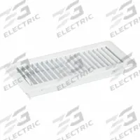Floor Register: Floor, 5 1/2 in H, 11 1/2 in W, Louvered, Powder Coated, White, Steel Grille (MPN 4MJE3). Key specifications — Adjustable Blades: No; Brand: APPROVED VENDOR; Airflow Directions: One-Way; Grille Color: White.