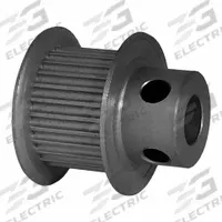 DAYTON Timing Pulley: Modified Curvilinear, Fixed, For GT Timing Belt Section, For 9 mm Belt Wd (MPN 26-2P09M6FA6). Key specifications — Brand: DAYTON; Finish: Clear Anodized; For Belt Series: Powerhouse®.