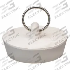 APPROVED VENDOR Drain Stopper: 1 3/4 in Overall Dia, Rubber, White, Push and Pull, 5 PK (MPN 1PPH5). Key specifications — Material: Rubber; Color: White; Brand: APPROVED VENDOR; Application: Sink.