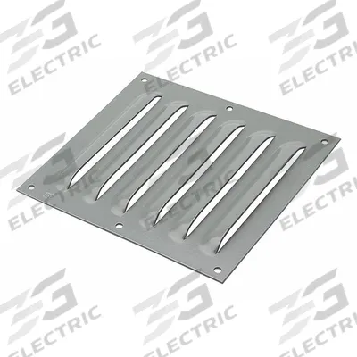 HOFFMAN Louvered Vent Kit: Louver Plate Kit, Mild Steel, 4.5 in Overall Ht, 5.5 in Overall Wd - Louver Plate Kits