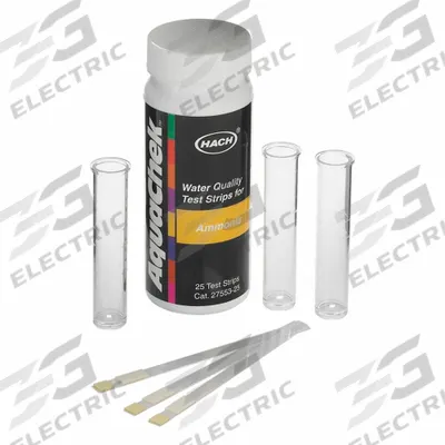 HACH Chemical Test Strips: Ammonia Nitrogen (as NH3-N), 0 to 6 ppm, Test Strips - Single-Parameter Test Strips