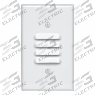 LEVITON Wall Plate: Louvred, 1 Gang, White - Ventilated Wall Plates