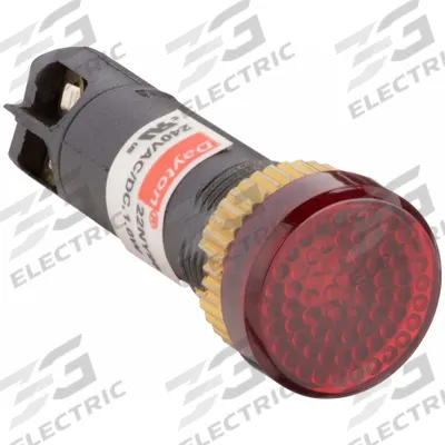 Dayton Raised Panel Light: 12 mm Panel Mounting Hole Dia, LED - LED Indicator Pilot Lights
