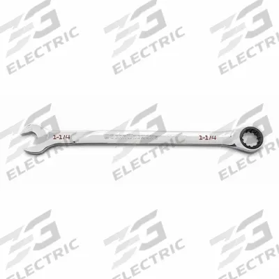 GEARWRENCH Combination Ratcheting Wrench: Alloy Steel, Full Polish Chrome, 1 1/4 in Head Size - SAE 12-Point Ratcheting Combination Wrenches