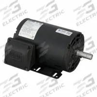WEG General Purpose Motor: Rigid Base Mount, Open Drip Proof, 2 hp, 1,740 RPM, 143-5T Frame Size (MPN 00218OT3E145T-SG). Key specifications — Brand: WEG; Nameplate Voltage @ 60 Hz: 220V AC; Full Load Current @ 60 Hz: 2.7 A; Nameplate RPM @ 60 Hz: 1,740 RPM; Motor Enclosure: ODP.