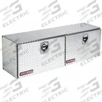 WEATHER GUARD Topside Truck Box: Topside Truck Box, Double Drop-Down Doors Lid, D-Handle, Aluminum (MPN 365-0-02). Key specifications — Brand: WEATHER GUARD; Color: Silver; Lock Type: Keyed.