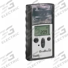 INDUSTRIAL SCIENTIFIC Single-Gas Detector: IP64, INDUSTRIAL SCIENTIFIC GasBadge Pro, Lithium, LED (MPN 18100060-4). Key specifications — Gas Detected: Chlorine; Housing Color: Black; Battery Chemistry: Lithium; Communication Protocol: PC-Compatible Interface.