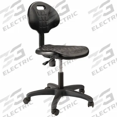 NATIONAL PUBLIC SEATING Office Chair: Boss, Black, Plastic Material, 12 in Back Ht - Armless Office Chairs