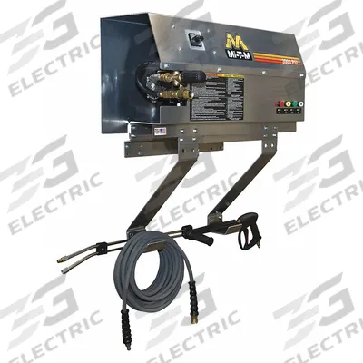 MI-T-M Electric Pressure Washer: Wall Mount, 230 V – Three-Phase, 3,000 psi, 3.9 gpm - Cold Water Pressure Washers