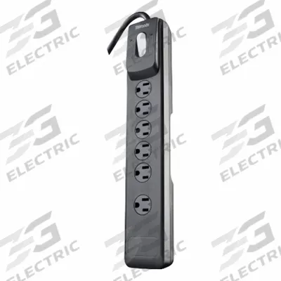 WOODS Surge Protector: 6 Outlets, 4 ft Cord Lg, 1,440 J Rated Energy, 15 A Current - General Purpose Surge Protectors