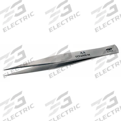AVEN Tweezers: Titanium, Point, Straight Tip - Solder-Resistant Titanium Tweezers