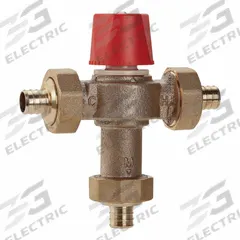 WATTS Thermostatic Mixing Valve: 3/4 in Inlet Connection Size, 3/4 in Outlet Connection Size, Brass (MPN 3/4 LF 1170 PEX). Key specifications — Includes: PEX Tubing; Brand: WATTS.