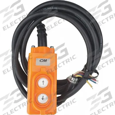 CM Pendant Station with Cord: Electric Chain Hoists, CM Shopstar, 11.5 ft Pendant Cord Lg - Pendant Control Stations & Cords for Hoists