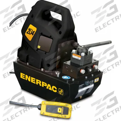 ENERPAC Hydraulic Pump: 10,000 psi Max. Op Pressure, 60 cu in/min Max. Flow Rate - Corded High-Power Portable Electric Hydraulic Pump Units