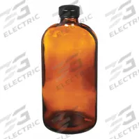 KIMBLE Storage Bottle: 250 mL, Amber, 24-400 mm, Phenolic, 12, PolyCone, Type III (MPN 5120824V-25). Key specifications — attr1370730: Amber; attr1370762: None; attr1370763: Soda Lime Glass; attr1370766: KIMBLE; attr1370767: 24-400 mm; attr1370776: No; attr1370779: Type III; attr1389381: Attached.