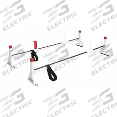 WEATHER GUARD Van Roof Rack: Steel, 16 in Overall Ht, 8 in Overall Lg, 70 1/2 in Overall Wd, White (MPN 205-3). Key specifications — Includes: Hook-and-Loop Velcro Straps; Material: Steel; Finish: Powder-Coated; Brand: WEATHER GUARD; Color: White.